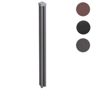 WPC-Pfosten Sarthe Zaun Stecksystem 240cm grau