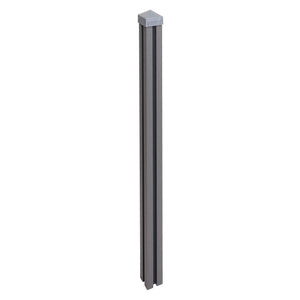 WPC-Pfosten Sarthe Zaun Stecksystem 240cm grau