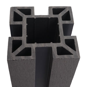 WPC-Pfosten Sarthe Zaun Stecksystem 98cm grau