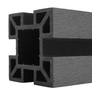 WPC-Pfosten Sarthe Zaun Stecksystem 98cm grau