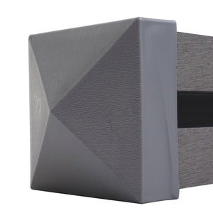 WPC-Pfosten Sarthe Zaun Stecksystem 98cm grau