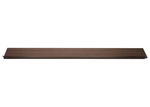 WPC Sichtschutz Abschluss-Set mit Pfosten 180cm braun Savon
