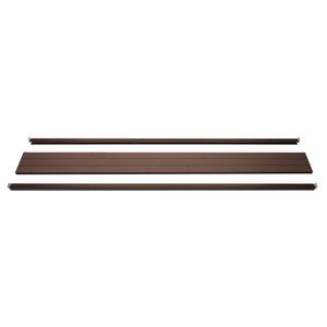 WPC Sichtschutz Abschluss-Set mit Pfosten 180cm braun Savon