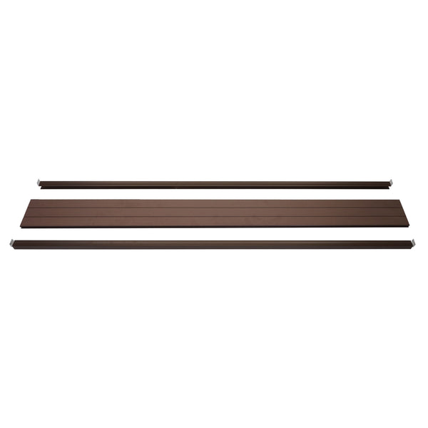 WPC Sichtschutz Abschluss-Set mit Pfosten 180cm braun Savon