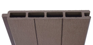 WPC-Sichtschutz Sarthe Basiselement Alu-Pfosten 1,90m braun