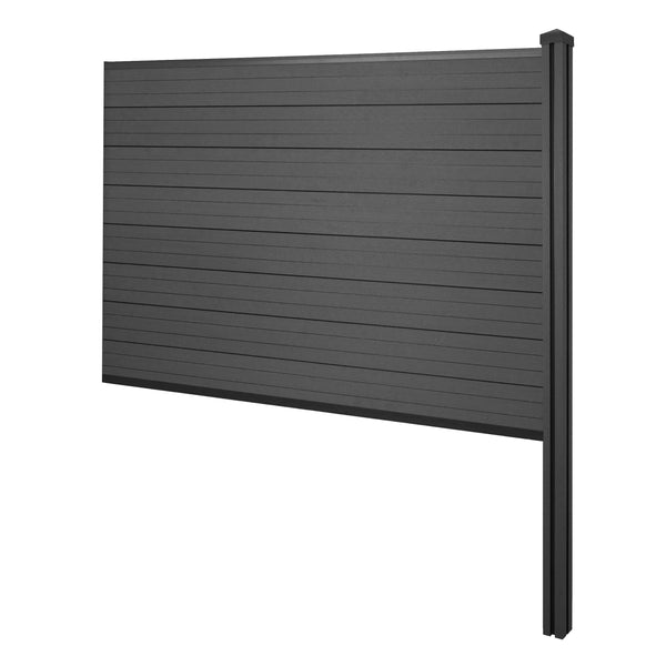 WPC-Sichtschutz Sarthe Erweiterung zum Einbetonieren 188cm anthrazit