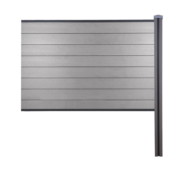 WPC-Sichtschutz Sarthe Erweiterung zum Einbetonieren 188cm grau