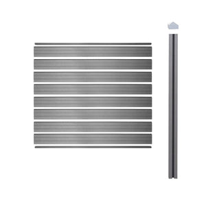 WPC-Sichtschutz Sarthe Erweiterung zum Einbetonieren 188cm grau