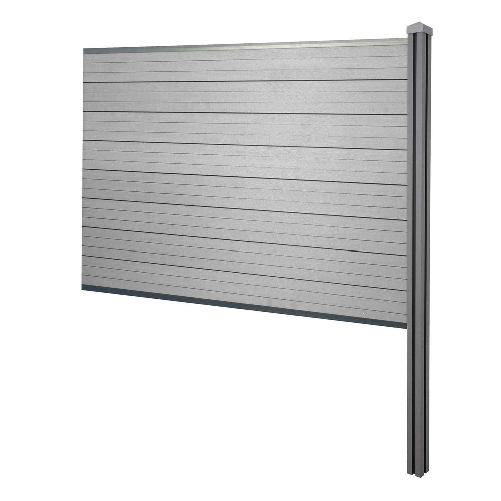WPC-Sichtschutz Sarthe Erweiterung zum Einbetonieren 188cm grau