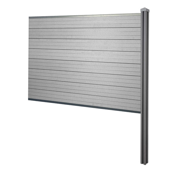 WPC-Sichtschutz Sarthe Erweiterung zum Einbetonieren 188cm grau