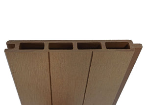 WPC-Sichtschutz Sarthe Erweiterungselement niedrig Alu-Pfosten 1,85m teak