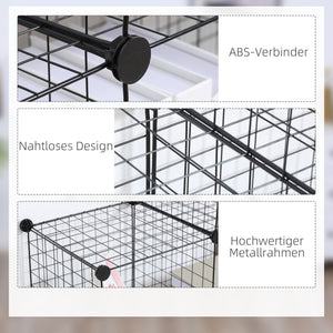 Würfelregal flexibel für Kleidung und Spielzeug Metall schwarz