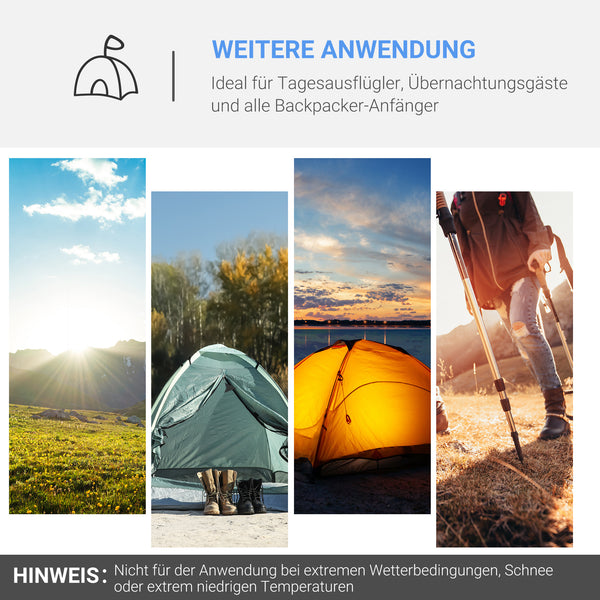 Wurfzelt Campingzelt wasserdicht mit Vorraum für 2-3 Personen