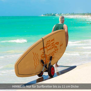 Kanuwagen Kajakwagen Surfwagen klappbar gepolstert PU-Reifen Alu Silber bis 45 kg