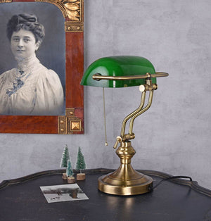 Bankerleuchte Jugendstil Tischlampe Bürolampe