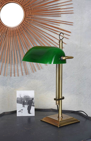 Bankerleuchte im Jugendstil Bankerlampe grün Schreibtischlampe