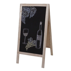 XL Werbetafel Aufsteller Kreidetafel Kundenstopper 100x50cm naturfarben