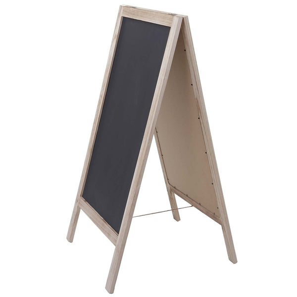 XL Werbetafel Aufsteller Kreidetafel Kundenstopper 100x50cm naturfarben
