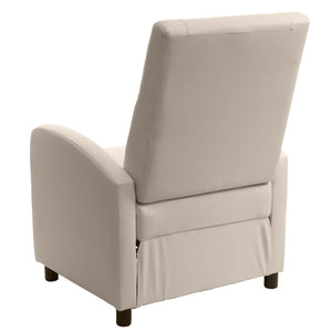 Fernsehsessel Relaxsessel klappbar Kunstleder 99x70x75cm creme