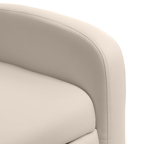 Fernsehsessel Relaxsessel klappbar Kunstleder 99x70x75cm creme