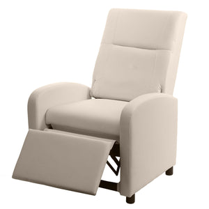 Fernsehsessel Relaxsessel klappbar Kunstleder 99x70x75cm creme