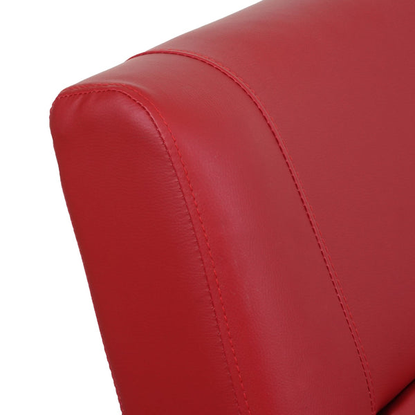 Fernsehsessel Relaxsessel klappbar Kunstleder 99x70x75cm rot
