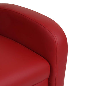 Fernsehsessel Relaxsessel klappbar Kunstleder 99x70x75cm rot