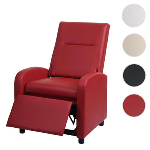 Fernsehsessel Relaxsessel klappbar Kunstleder 99x70x75cm rot
