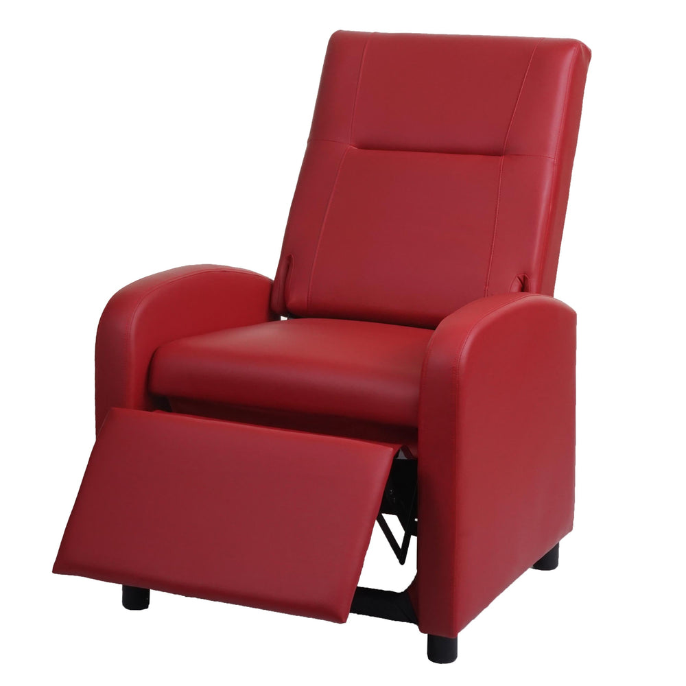 Fernsehsessel Relaxsessel klappbar Kunstleder 99x70x75cm rot