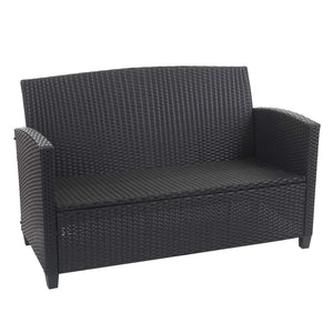 XXL Poly-Rattan Garnitur Lounge-Set Sitzgruppe Sofa Sessel anthrazit