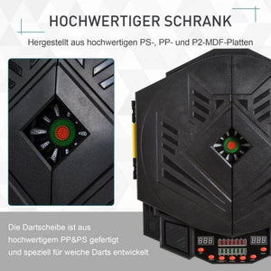 Elektronische Dartscheibe Dartboard Dart-set mit Tür LED Anzeige Soundeffekte