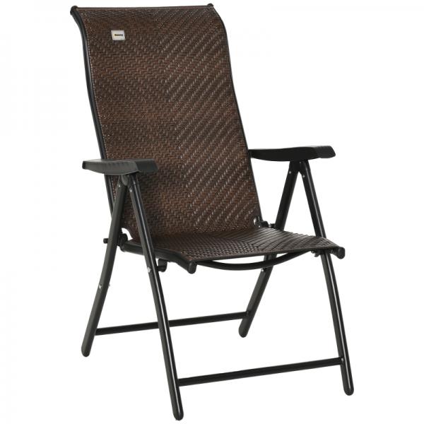 Liegestuhl aus Rattan zusammenklappbar