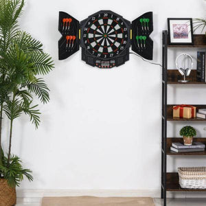 Elektronische Dartscheibe Dartboard Dart-set mit Tür LED Anzeige Soundeffekte