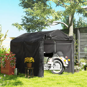 Zeltgarage wasserdicht UV-beständig mit Tür schwarz