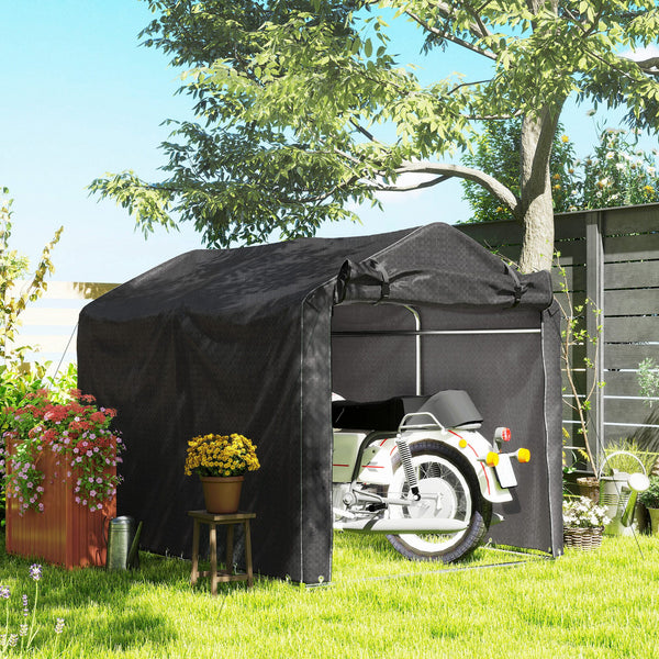 Zeltgarage wasserdicht UV-beständig mit Tür schwarz