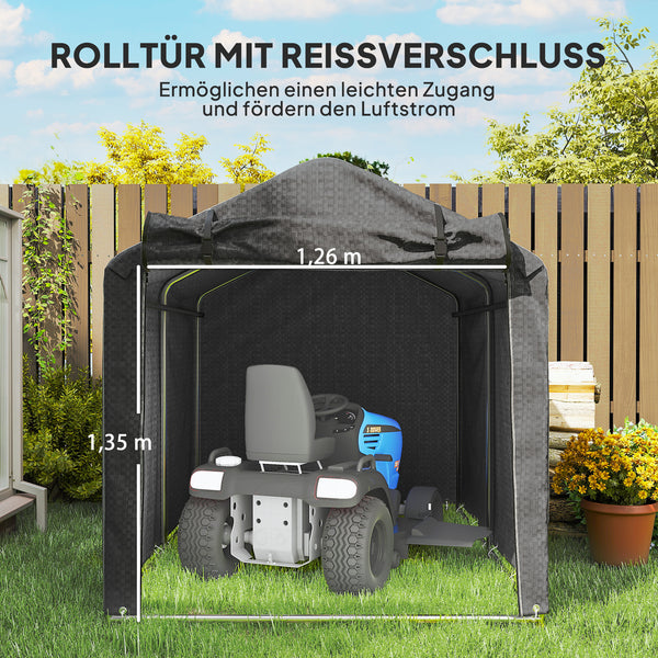 Zeltgarage wasserdicht UV-beständig mit Tür schwarz