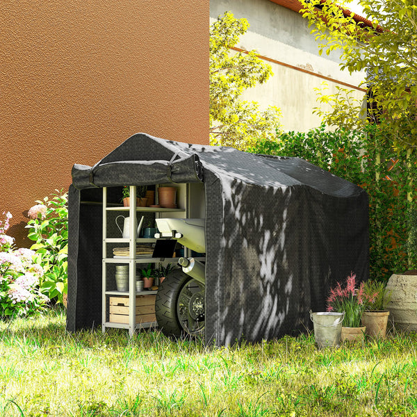Zeltgarage wasserdicht UV-beständig mit Tür schwarz