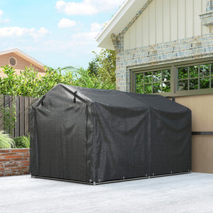 Zeltgarage wasserdicht UV-beständig mit Tür schwarz