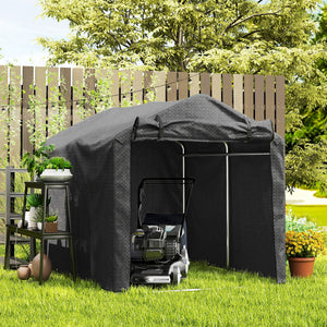 Zeltgarage wasserdicht UV-beständig mit Tür schwarz