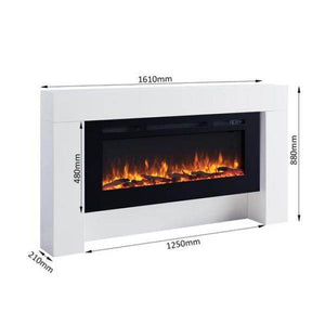 BALDERIA Elektrokamin Zeus 2000 Watt, 2 Heizstufen, Echtfeuereffekt Weiss