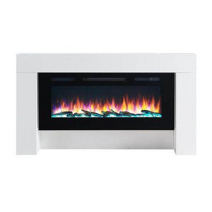BALDERIA Elektrokamin Zeus 2000 Watt, 2 Heizstufen, Echtfeuereffekt Weiss