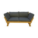 CONTINI 2er Sofa mit Kissen anthrazit Eucalyptus