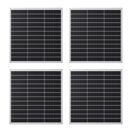 4x Solarpanel Monokristallin - 100W 18V für 12V Batterien Photovoltaik