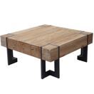 Couchtisch Tanne Holz rustikal massiv naturfarben 70x70cm