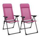 Gartenstuhl LILLIAN 2er Set pink/schwarz