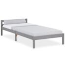 Holzbett Einzelbett 90x200cm Grau