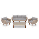 Lounge Rattan EVORA beige/grau