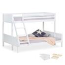 Hochbett Kinderbett Doppelbett 90x200cm aus Holz Weiss