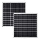 2x Solarpanel Monokristallin - 100W 18V für 12V Batterien Photovoltaik