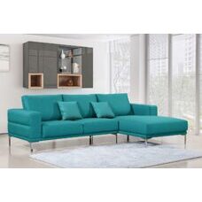 Ecksofa LIVA blau rechts